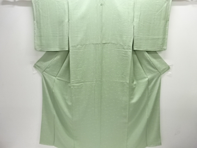 花模様織り出し一つ紋色無地着物